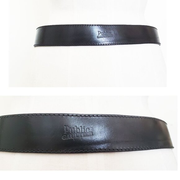 Public Gaultier Jean Paul Gaultier Vintage 80s / 90s Black Leather Belt Snaps - Picture 5 of 9